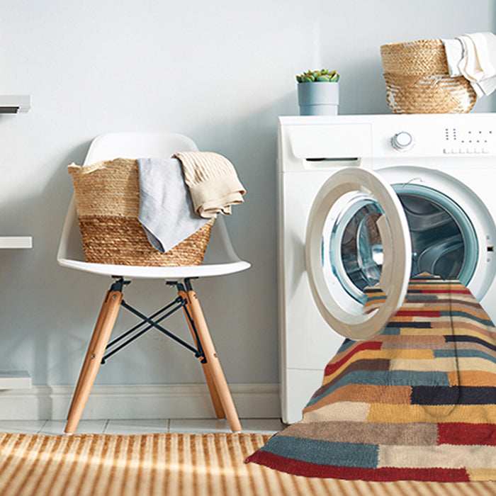 Machine Washable Contemporary Chestnut Brown Rug in a Washing Machine, wshcon1579