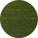 Sideview of Contemporary Dark Forest Green Modern Rug, con157