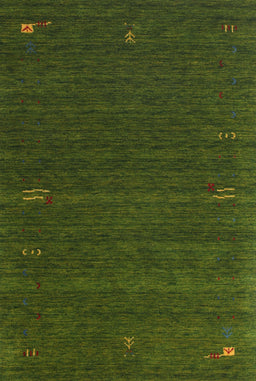 Contemporary Dark Forest Green Modern Rug, con157