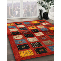 Contemporary Sienna Brown Modern Rug, con1582