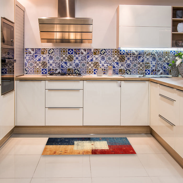 Contemporary Camel Brown Modern Rug in a Kitchen, con1583