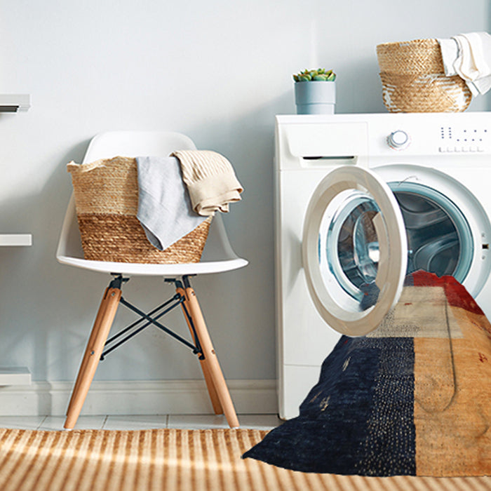 Machine Washable Contemporary Camel Brown Rug in a Washing Machine, wshcon1583