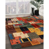 Contemporary Saffron Red Modern Rug, con1584