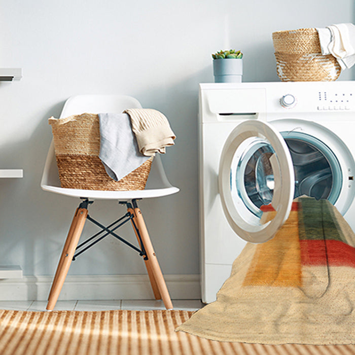 Machine Washable Contemporary Red Rug in a Washing Machine, wshcon1587