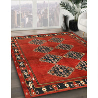 Contemporary Sienna Brown Modern Rug, con1588