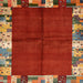 Square Contemporary Red Modern Rug, con1589