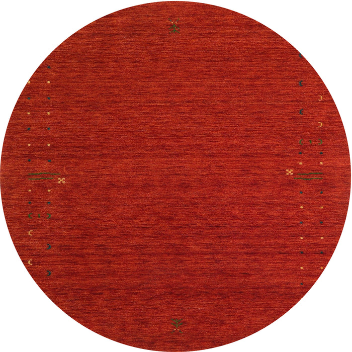 Square Machine Washable Contemporary Neon Red Rug, wshcon158