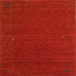 Sideview of Machine Washable Contemporary Neon Red Rug, wshcon158