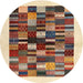 Sideview of Contemporary Brown Gold Solid Rug, con1593