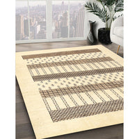 Contemporary Golden Blonde Gold Solid Rug, con1594