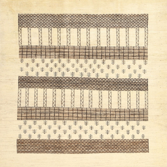 Square Contemporary Golden Blonde Gold Solid Rug, con1594