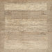 Square Contemporary Brown Modern Rug, con1595