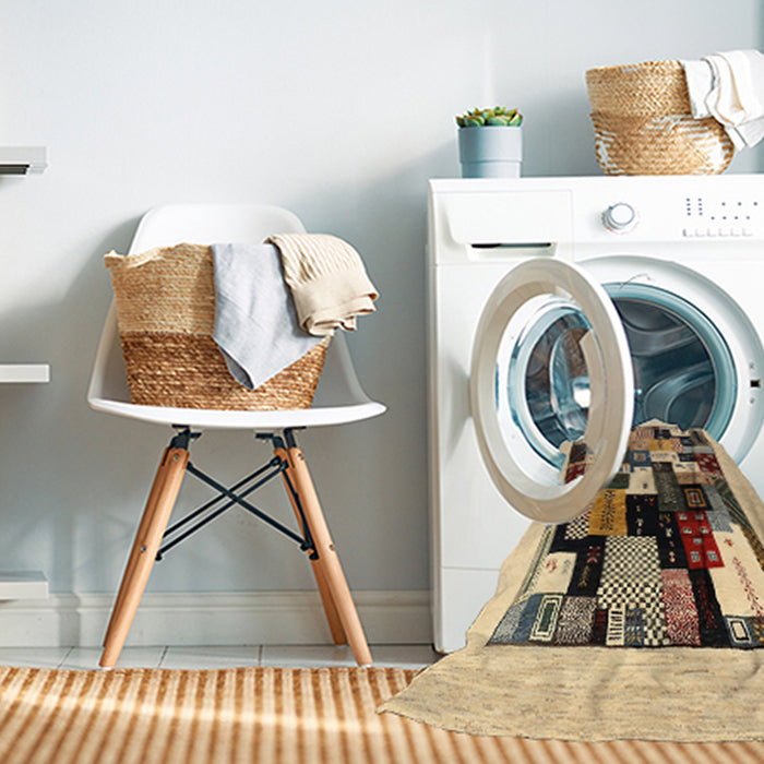 Machine Washable Contemporary Sepia Brown Rug in a Washing Machine, wshcon1596