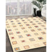 Contemporary Golden Blonde Gold Solid Rug in Family Room, con1597