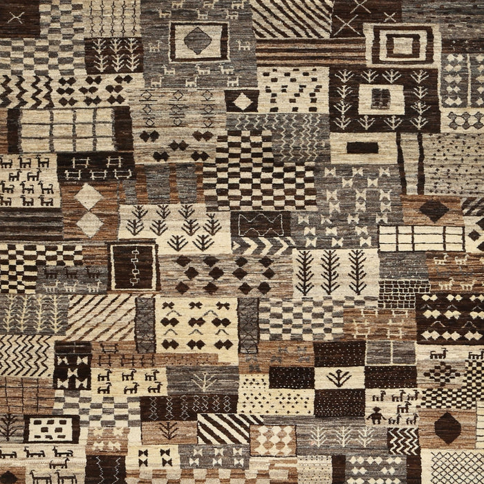 Sideview of Machine Washable Contemporary Bakers Brown Rug, wshcon1598