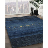 Contemporary Blue Modern Rug, con1599