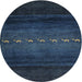 Sideview of Contemporary Blue Modern Rug, con1599