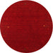 Sideview of Contemporary Brown Red Modern Rug, con159