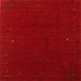 Sideview of Machine Washable Contemporary Brown Red Rug, wshcon159