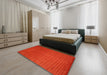 Machine Washable Contemporary Neon Red Rug in a Bedroom, wshcon15