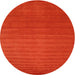 Sideview of Contemporary Neon Red Modern Rug, con15