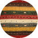 Sideview of Contemporary Red Modern Rug, con1601