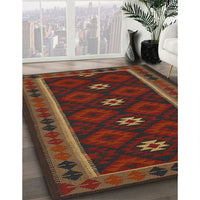 Contemporary Reddish Brown Oriental Rug, con1602