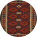 Sideview of Contemporary Reddish Brown Oriental Rug, con1602