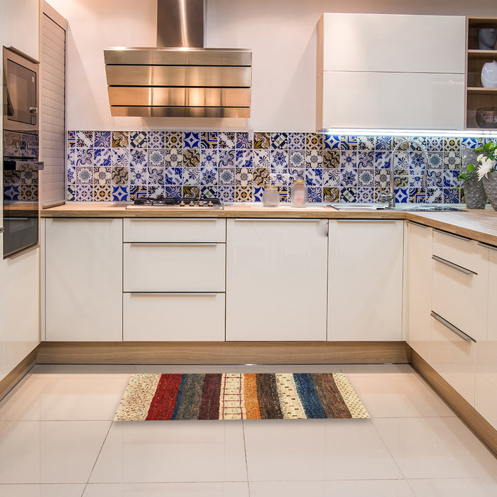 Machine Washable Contemporary Sand Brown Rug in a Kitchen, wshcon1605