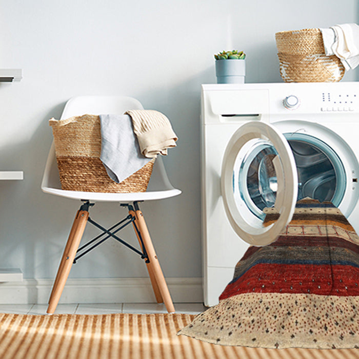 Machine Washable Contemporary Sand Brown Rug in a Washing Machine, wshcon1605