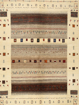 Contemporary Brown Gold Solid Rug, con1606