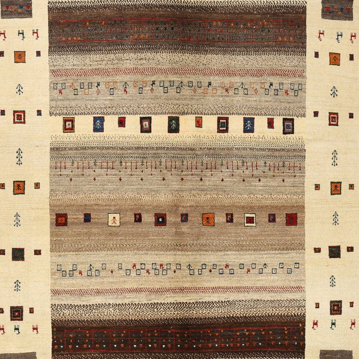 Contemporary Brown Gold Solid Rug, con1606