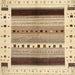 Sideview of Machine Washable Contemporary Brown Gold Rug, wshcon1606
