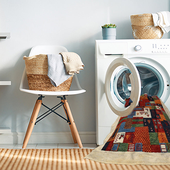 Machine Washable Contemporary Light French Beige Brown Rug in a Washing Machine, wshcon1607