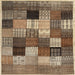 Sideview of Machine Washable Contemporary Sepia Brown Rug, wshcon1609