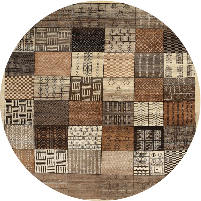 Square Machine Washable Contemporary Sepia Brown Rug, wshcon1609