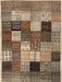 Contemporary Reddish Brown Checkered Rug, con1609