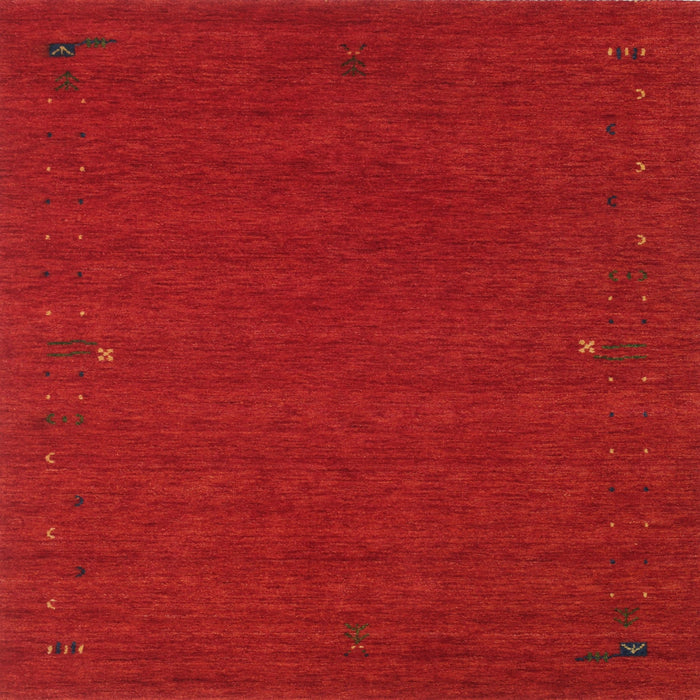 Square Contemporary Neon Red Modern Rug, con160