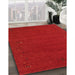 Contemporary Neon Red Modern Rug in Family Room, con160