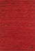 Contemporary Neon Red Modern Rug, con160