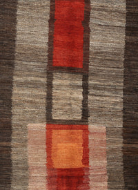 Machine Washable Contemporary Saffron Red Rug, wshcon1610