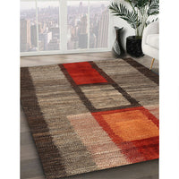 Contemporary Saffron Red Modern Rug, con1610