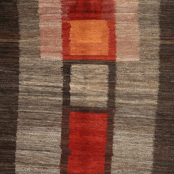 Sideview of Machine Washable Contemporary Saffron Red Rug, wshcon1610