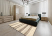 Contemporary Golden Blonde Gold Solid Rug in a Bedroom, con1611