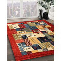 Contemporary Copper Green Modern Rug, con1612