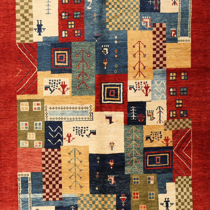 Contemporary Copper Green Modern Rug, con1612