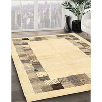 Contemporary Sun Yellow Solid Rug, con1613