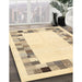 Machine Washable Contemporary Sun Yellow Rug in a Family Room, wshcon1613