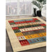 Contemporary Sienna Brown Modern Rug in Family Room, con1614