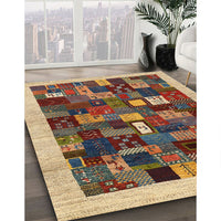 Contemporary Sand Brown Modern Rug, con1615